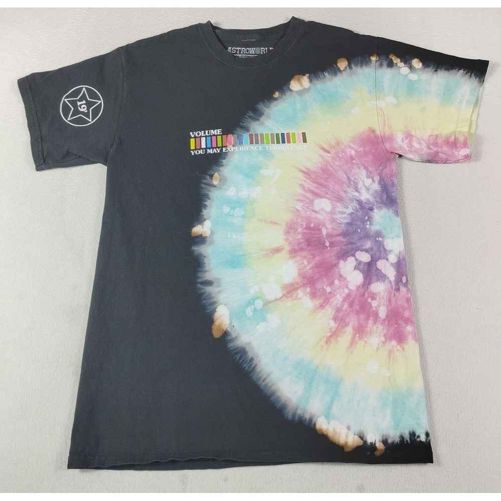 Astroworld Shirt Mens Medium Black Tie Dye Festival Beyond Belief Travis Scott